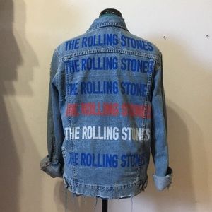 rolling stones denim jacket zara